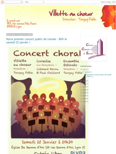 Site de la Chorale Adultes