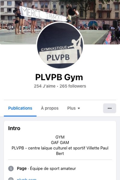 Facebook de la Gym Sportive
