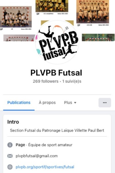 Facebook du Futsal