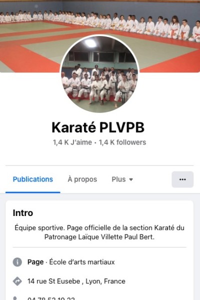 Facebook du Karaté